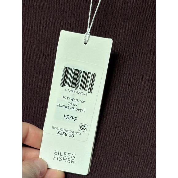 Eileen Fisher NWT Funnel Neck Dress - Picture 3 of 6